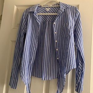 J Crew tie front blouse